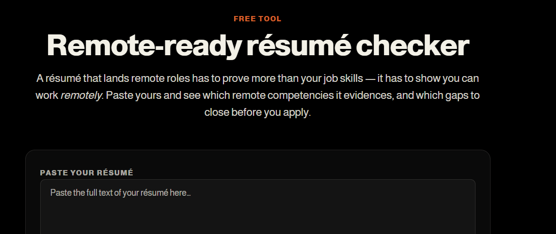 Remote-Ready Check tool