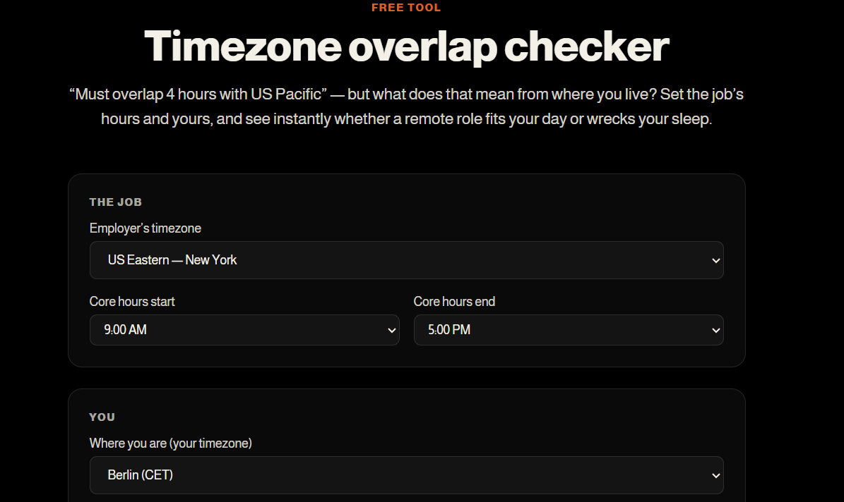 Timezone Checker tool